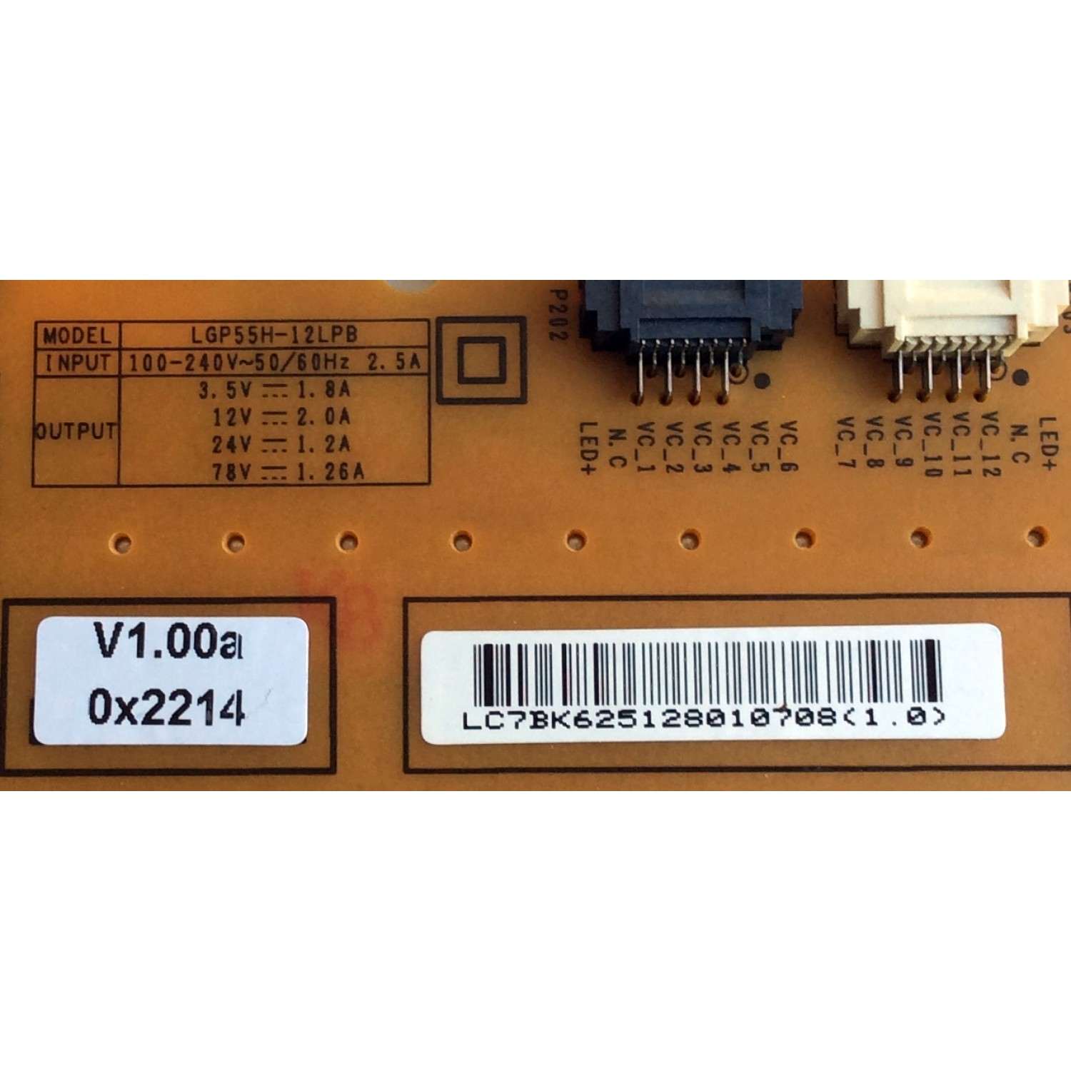 FUENTE DE PODER PARA TV LG / NUMERO DE PARTE 62512801 / EAY62512801 / EAX64310801 / LGP55H-12LPB / PLDK-L102A / 3PAGC10077A / MODELOS 55G2-UG / 55LN5400-UA / 55LM4600-UC / 55LM4700-UE / 55LM5800-UC / 55LM6200-UE / 55LS4500-UD / 55LS4600-UA / 55LS5700-UA - Imagen 2
